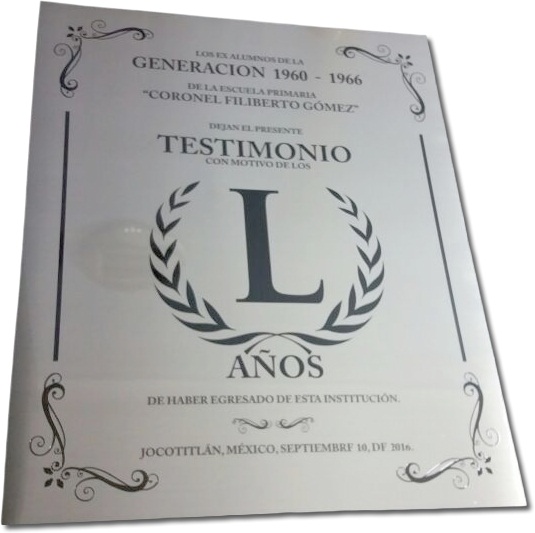 Placas grabadas en aluminio