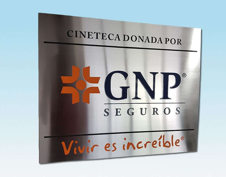 placas conmemorativas de acero inoxidable