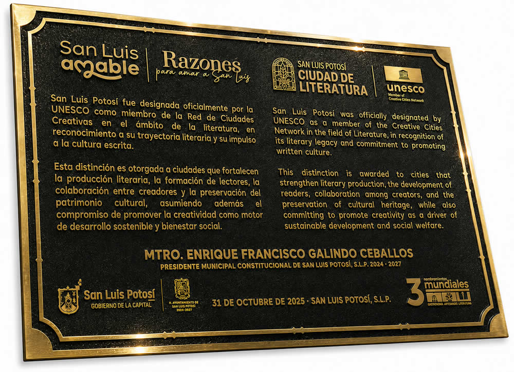placas conmemorativas institucionales en CDMX